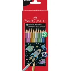 Pigment^Faber-Castell EcoPencils Metallic Coloured Pencil Set 10pk - Little Painter Art | Exploring the Endless Possibilities of Art