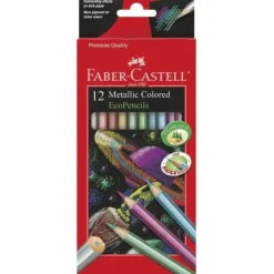 Pigment^Faber-Castell EcoPencils Metallic Coloured Pencil Set 12pk - Little Painter Art | Exploring the Endless Possibilities of Art