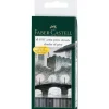Pigment^Faber-Castell Fine Pitt Brush Pens - Shades of Grey - Set of 6 - Little Painter Art | Exploring the Endless Possibilities of Art