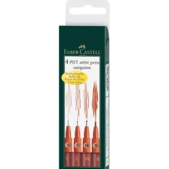 Brush^Faber-Castell Fine Pitt Brush Pens - Sanguine - Set of 4 - Little Painter Art | Exploring the Endless Possibilities of Art
