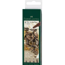 Brush^Faber-Castell Fine Pitt Brush Pen - Sepia - Set of 4 - Little Painter Art | Exploring the Endless Possibilities of Art