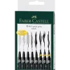 Pigment^Faber-Castell Fine Pitt Brush Pens - Black - Set of 8 - Little Painter Art | Exploring the Endless Possibilities of Art