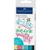 Faber-Castell Indian Ink Pitt Artist Pens - Hand Lettering Set of 6 - PASTEL COLOURS - Little Painter Art | Exploring the Endless Possibilities of Art| Pigment
