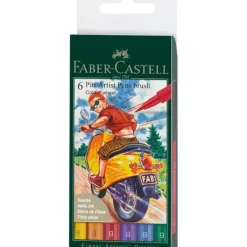 Hot^Faber-Castell Pitt Artist Pen Set 6pk Brush Colour Wheel - Little Painter Art | Exploring the Endless Possibilities of Art