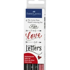 Pigment^Faber-Castell Pitt Artist Pen Set 4pk Hand Lettering - Little Painter Art | Exploring the Endless Possibilities of Art