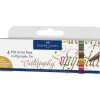 Pigment^Faber-Castell Pitt Artist Pen Set 4pk Calligraphy Colours - Little Painter Art | Exploring the Endless Possibilities of Art