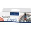 Pigment^Faber-Castell Pitt Artist Pen Set 4pk Calligraphy Essentials - Little Painter Art | Exploring the Endless Possibilities of Art