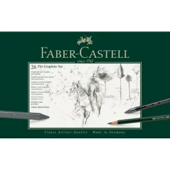 Brush^Faber-Castell Pitt Graphite Tin - Set of 26 Pencils and Accessories - Little Painter Art | Exploring the Endless Possibilities of Art