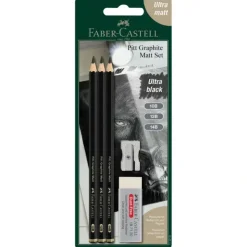Shop All^Faber-Castell Pitt Graphite Matt Pencil Set - Ultra Black 10B, 12B, 14B and Accessories - Little Painter Art | Exploring the Endless Possibilities of Art