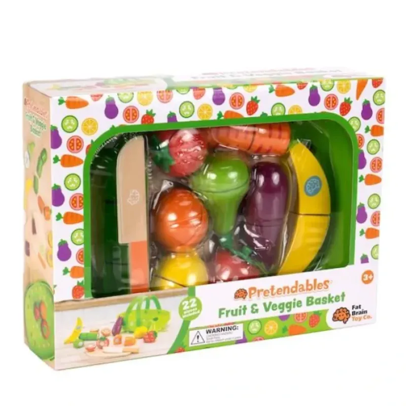 Hot^Fat Brain Toy Co. Pretendables Playset - Fruit & Veggie Basket - Little Painter Art | Exploring the Endless Possibilities of Art