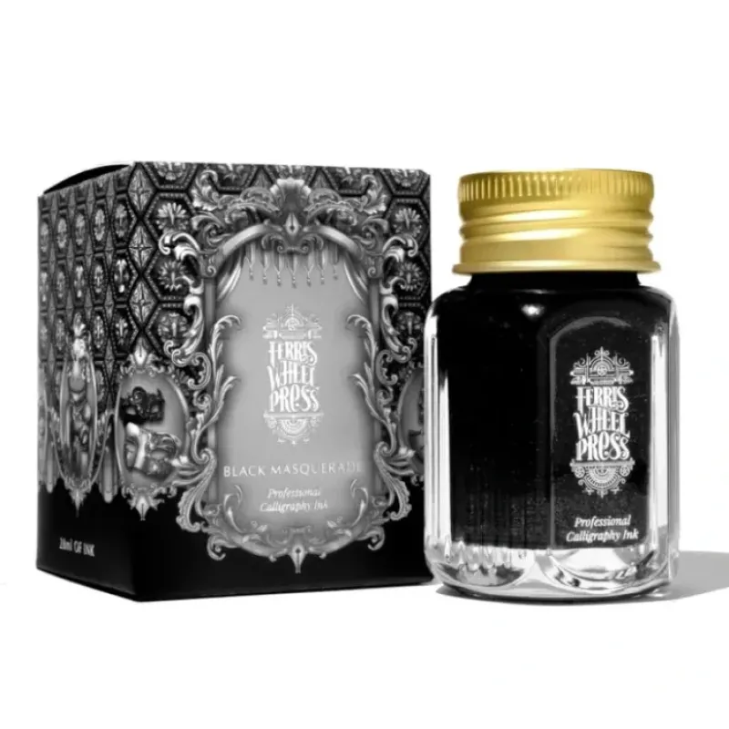 Hot^Ferris Wheel Press Bottled Calligraphy Ink - 28ml Black Masquerade - Little Painter Art | Exploring the Endless Possibilities of Art