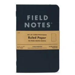 Shop All^Field Notes Pitch Black Memo Books 3pk Ruled - Little Painter Art | Exploring the Endless Possibilities of Art