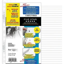 Shop All^Five Star Reinforced Insertable Refill Paper 8.5" x 11" Ruled 75 Sheets - Little Painter Art | Exploring the Endless Possibilities of Art