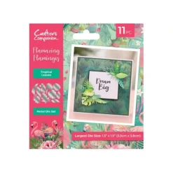 Shop All^Flamazing Flamingos Metal Dies 11 piece - Tropical Leaves - Little Painter Art | Exploring the Endless Possibilities of Art