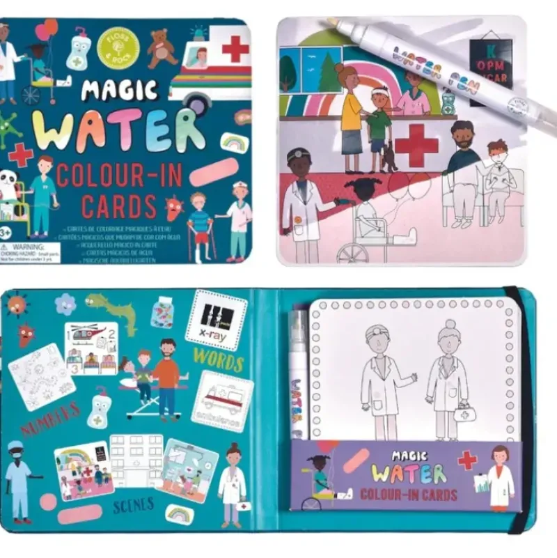 Floss & Rock Magic Colour Changing Water Cards - Happy Hospitals - Little Painter Art | Exploring the Endless Possibilities of Art| Hot
