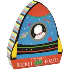 Hot^Floss & Rock 12pc Shaped Jigsaw Puzzle - Rocket - Little Painter Art | Exploring the Endless Possibilities of Art