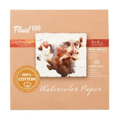 Shop All^Fluid100 Cold Pressed Watercolour Block 8"x8" 300lb - Little Painter Art | Exploring the Endless Possibilities of Art