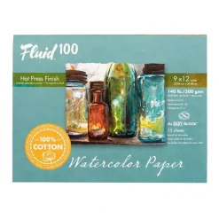 Shop All^Fluid100 Hot Pressed Watercolour Block 9"x12" 140lb - Little Painter Art | Exploring the Endless Possibilities of Art