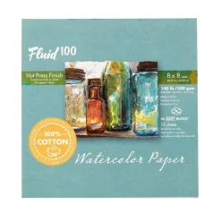 Shop All^Fluid100 Hot Pressed Watercolour Block 8"x8" 140lb - Little Painter Art | Exploring the Endless Possibilities of Art