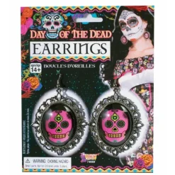 Shop All^Forum Novelties Day of the Dead Cameo Earrings - Little Painter Art | Exploring the Endless Possibilities of Art