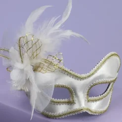 Shop All^Forum Novelties White Feather Satin Mask - Little Painter Art | Exploring the Endless Possibilities of Art