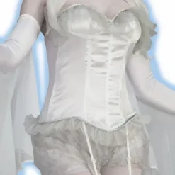 Shop All^Forum Novelties White Satin Corset - Little Painter Art | Exploring the Endless Possibilities of Art