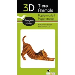 Shop All^Fridolin 3D Paper Model - Cat, Red-Brown - Little Painter Art | Exploring the Endless Possibilities of Art