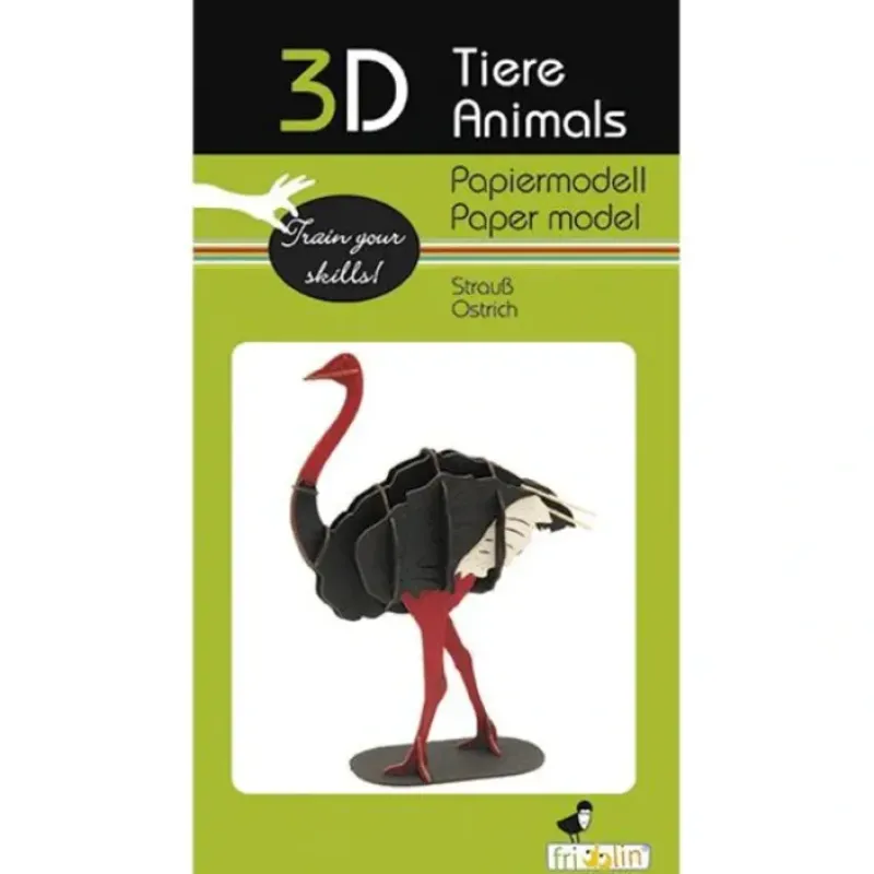 Hot^Fridolin 3D Paper Model - Ostrich - Little Painter Art | Exploring the Endless Possibilities of Art