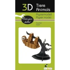 Shop All^Fridolin 3D Paper Model - Sloth - Little Painter Art | Exploring the Endless Possibilities of Art