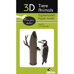 Hot^Fridolin 3D Paper Model - Woodpecker - Little Painter Art | Exploring the Endless Possibilities of Art