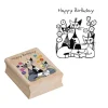 Shop All^Fridolin Wooden Rubber Art Stamp - Wachtmeister, Happy Birthday Cats - Little Painter Art | Exploring the Endless Possibilities of Art
