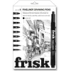 Brush^Frisk Fineliner Drawing Pens - Black Ink - Set of 9 - Little Painter Art | Exploring the Endless Possibilities of Art