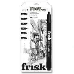 Shop All^Frisk Fineliner Drawing Pens - Black Ink - Set of 6 - Little Painter Art | Exploring the Endless Possibilities of Art