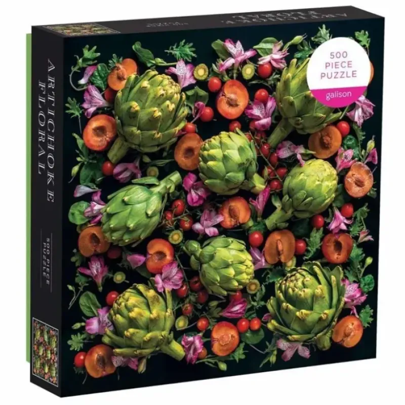 Hot^Galison 500pc Puzzle - Artichoke Floral - Little Painter Art | Exploring the Endless Possibilities of Art