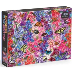 Shop All^Galison 1000pc Puzzle - Butterflies In the Sweet Peas - Little Painter Art | Exploring the Endless Possibilities of Art