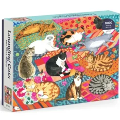 Shop All^Galison 1000pc Puzzle - Lounging Cats - Little Painter Art | Exploring the Endless Possibilities of Art
