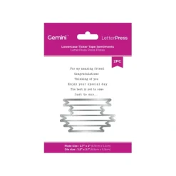 Shop All^Gemini - LetterPress Press Plate and Metal Die - Lowercase Ticker Tape Sentiments - Little Painter Art | Exploring the Endless Possibilities of Art