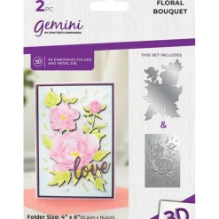 Shop All^Gemini 4 x 6" 3D Embossing Folder & Metal Die - Floral Bouquet - Little Painter Art | Exploring the Endless Possibilities of Art