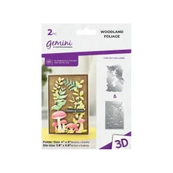 Shop All^Gemini 4 x 6" 3D Embossing Folder & Metal Die - Woodland Foliage - Little Painter Art | Exploring the Endless Possibilities of Art