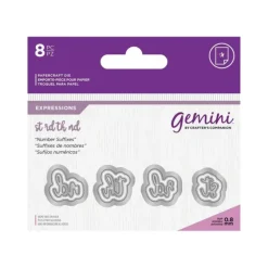 Gemini Expressions Metal Die - Number Suffixes - Little Painter Art | Exploring the Endless Possibilities of Art| Shop All