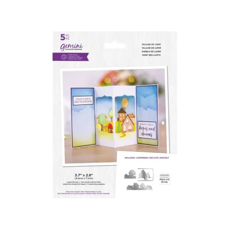 Brush^Gemini Scenes of Light Stamp & Die - Village of Light - Little Painter Art | Exploring the Endless Possibilities of Art