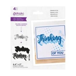 Shop All^Gemini Shadow Sentiment Stamp & Die - Thinking of you - Little Painter Art | Exploring the Endless Possibilities of Art