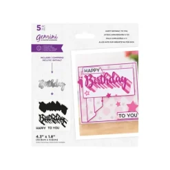 Shop All^Gemini Shadow Sentiment Stamp & Die - Happy Birthday to You - Little Painter Art | Exploring the Endless Possibilities of Art