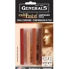 General's Earth Tone Compressed Pastel Chalk 4pk - Little Painter Art | Exploring the Endless Possibilities of Art| Shop All