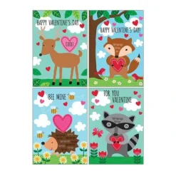 Hot^Gina B Critters Valentine's Card Pack 16pk - Little Painter Art | Exploring the Endless Possibilities of Art