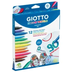Brush^Giotto Decor Textile - Fabric Paint Markers - Set of 12 - Little Painter Art | Exploring the Endless Possibilities of Art