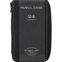 Global Art Canvas Pencil Case - Black - Little Painter Art | Exploring the Endless Possibilities of Art| Canvas