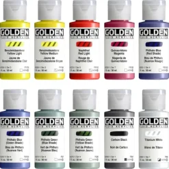 Pigment^GOLDEN Fluid Acrylic Mixing Set 10 x 30ml - Little Painter Art | Exploring the Endless Possibilities of Art