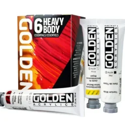 Shop All^Golden Heavy Body Acrylics Essentials Set #976 - 6 x 2oz - Little Painter Art | Exploring the Endless Possibilities of Art
