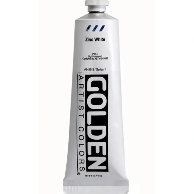 Pigment^Golden Heavy Body Acrylic Paint 5oz Zinc White - Little Painter Art | Exploring the Endless Possibilities of Art